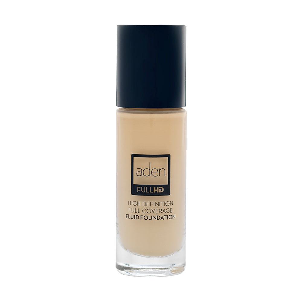 Тональна основа-флюїд для обличчя Aden Full HD Fluid Foundation 01 Porcelain, 20 мл