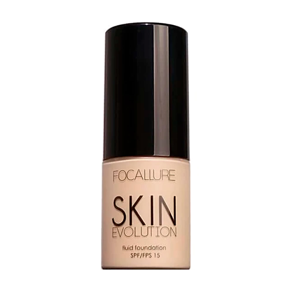 Тональна основа-флюїд для обличчя Focallure Skin Evolution Fluid Foundation SPF 15, 03 Warm Ivory, 30 мл